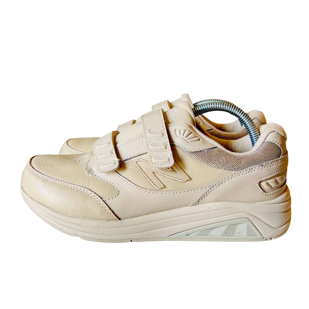 New Balance Men's 928 V3 Hook and Loop Walking Shoes Beige Size 7.5 2E Wide